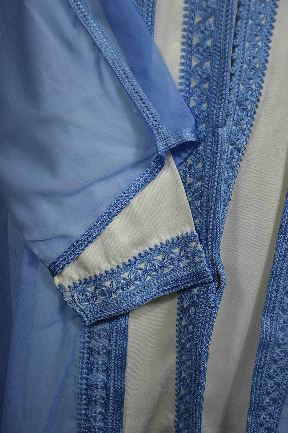 Jabador HOMME Blanc Bleu CIEL - TENUE MAROCAINE LUXE