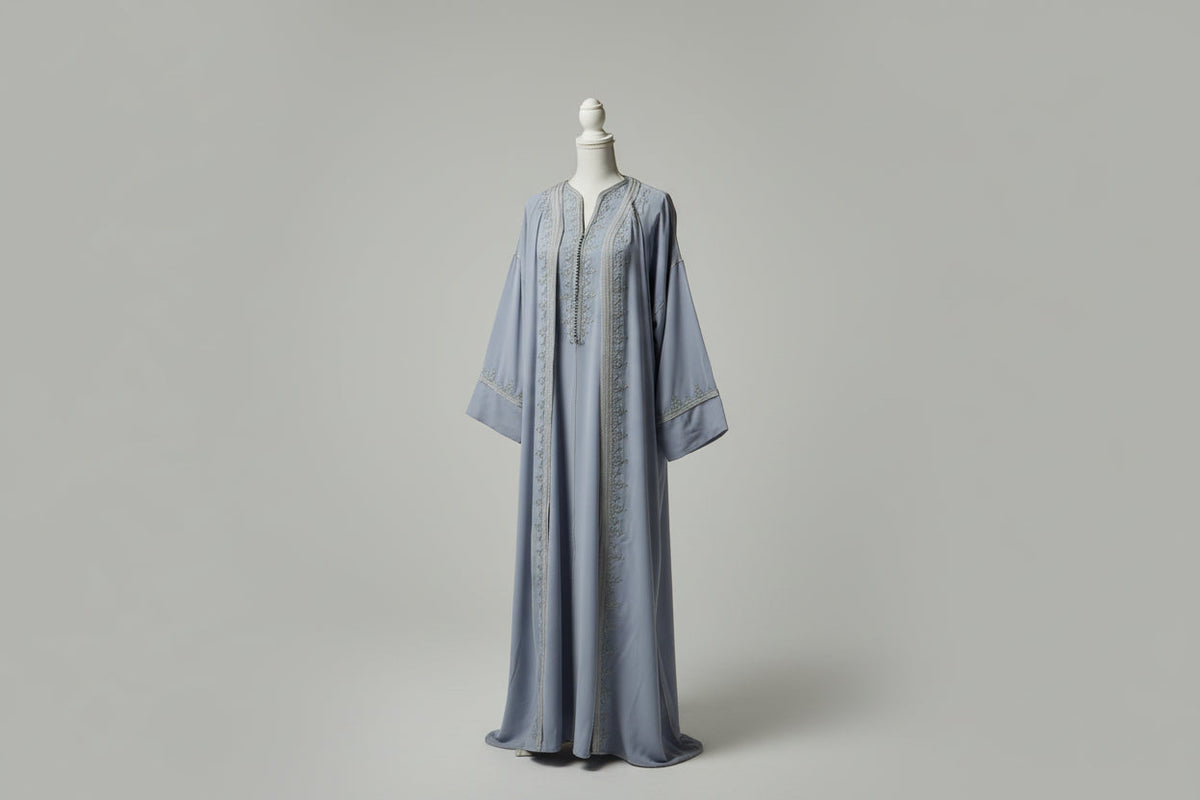 Kimono Gris Clair – Élégance Apaisée & Grâce Orientale