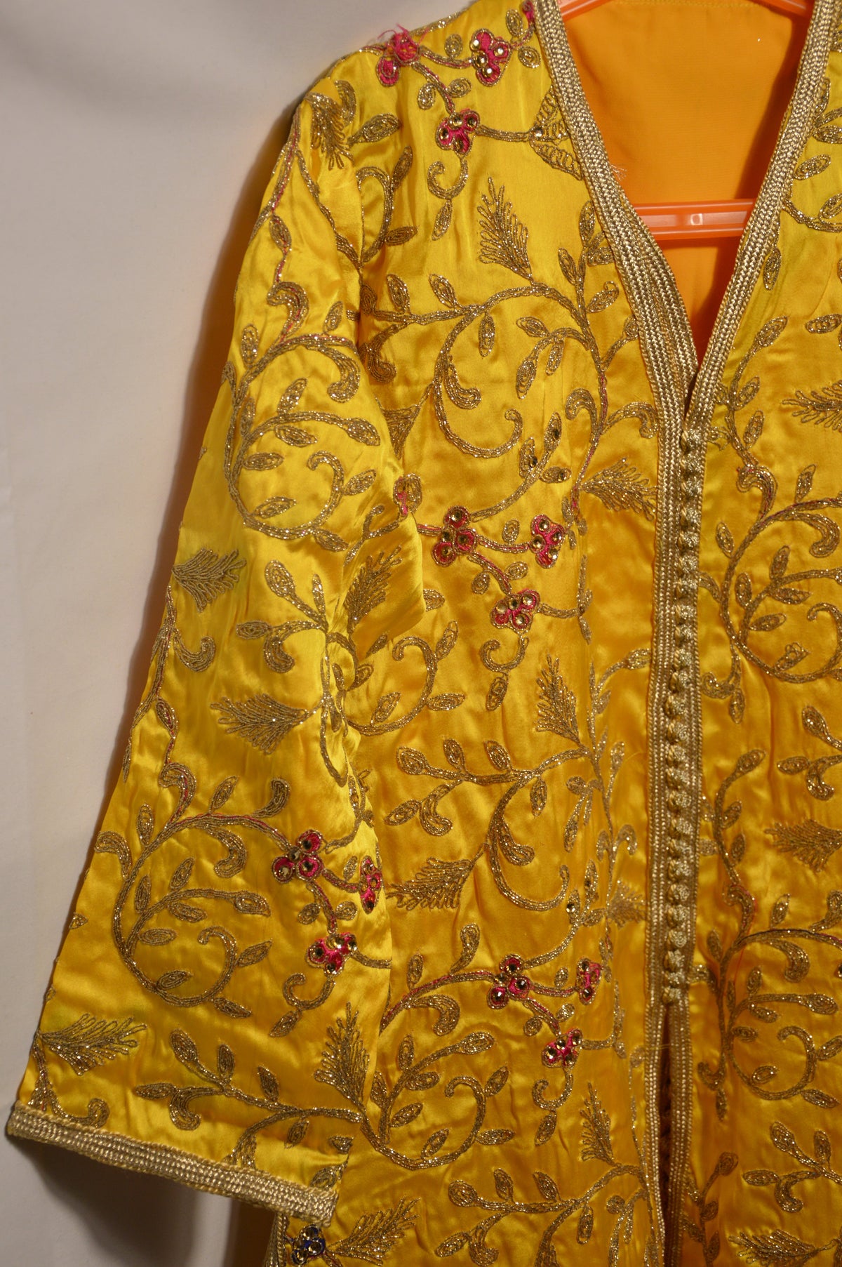 Yellow Takchita for Children - Luxury Moroccan Outfit