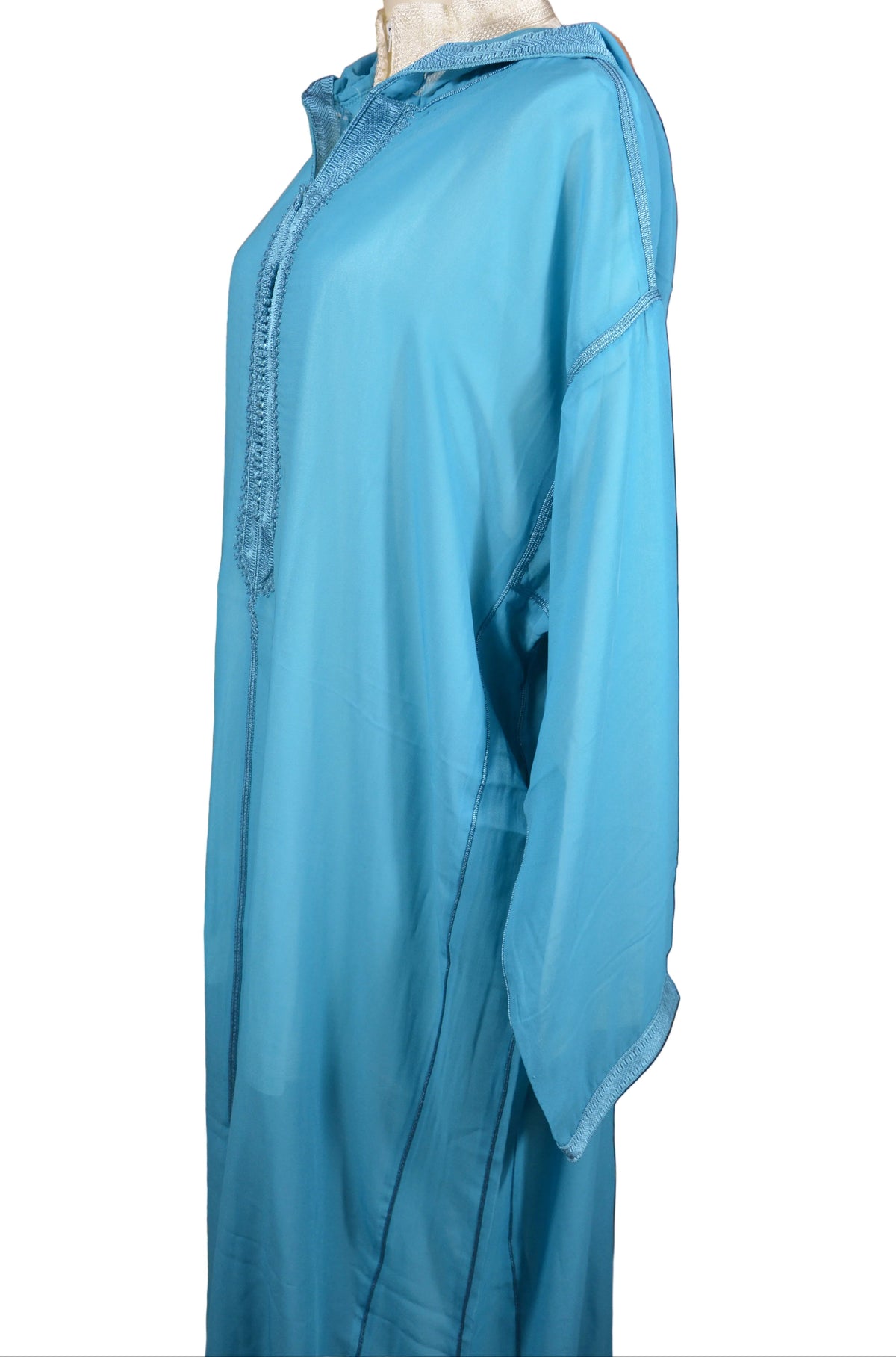 Djellaba Bleu Turquoise
