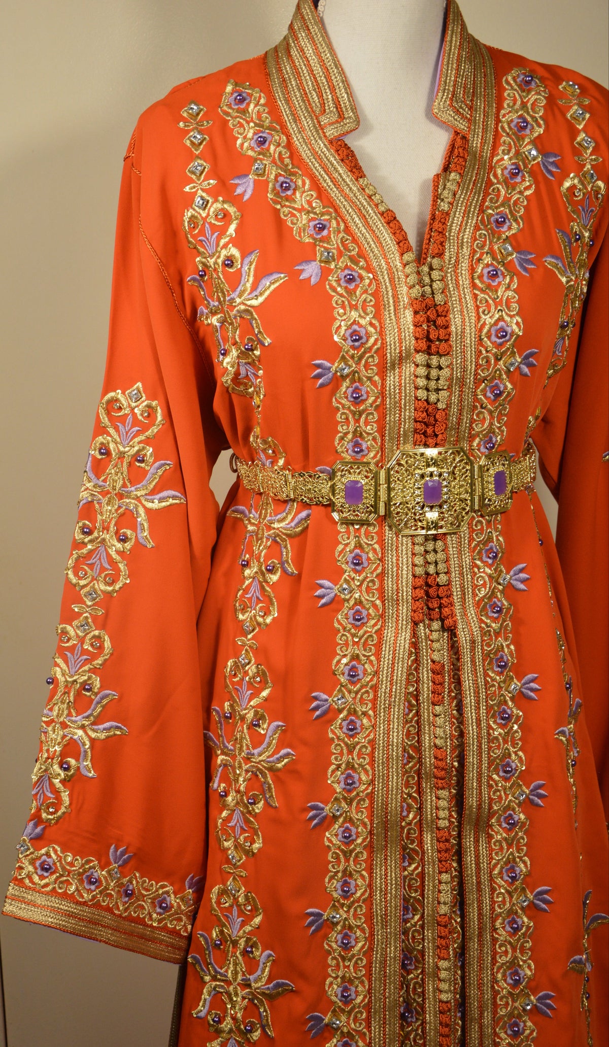 Orange Pearl Takchita - Artisanal Luxury