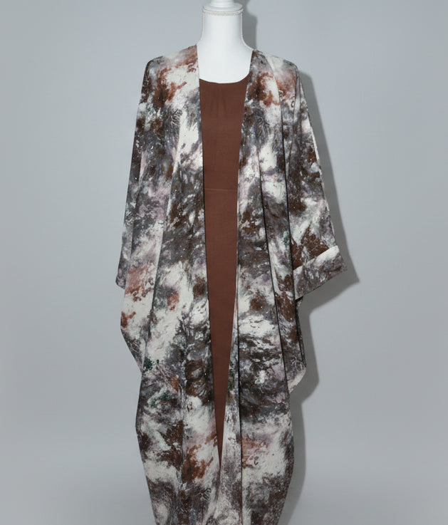 Ensemble Abaya Kimono Multicolore 4 Pieces - COLLECTION DUBAI