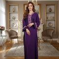 GANDOURA FARASHA VIOLET BRODE