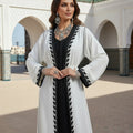 "Maysa" KIMONO – Black & ivory, black sfifa, rope belt