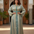 Caftan “Émeraude Andalouse” – Pièce Signature