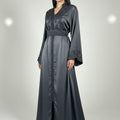 Caftan Noir Brillant Luxe - Robe Marocaine Élégante