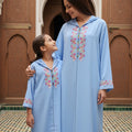 Jellaba Duo Maman et Fille - Ensemble Assorti Marocain de Luxe