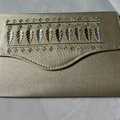 Embroidered Gold Evening Bag - Elegant Pouch