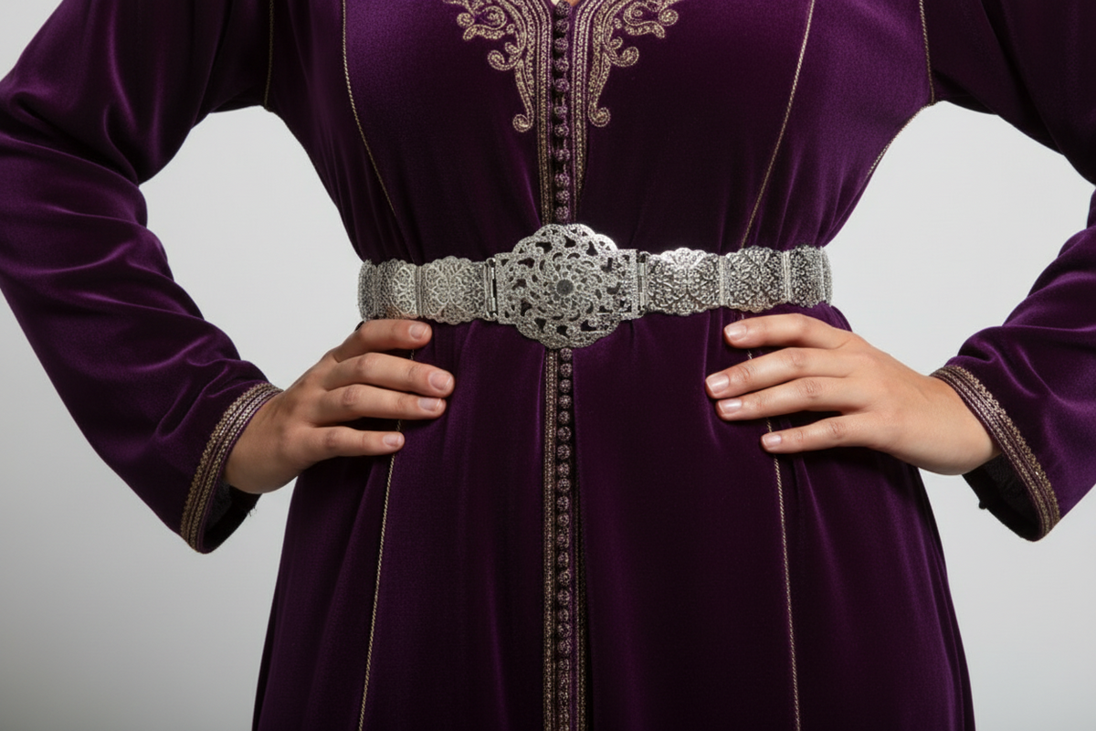 Ceinture Argentée Cérémonie - Accessoire Caftan Takchita