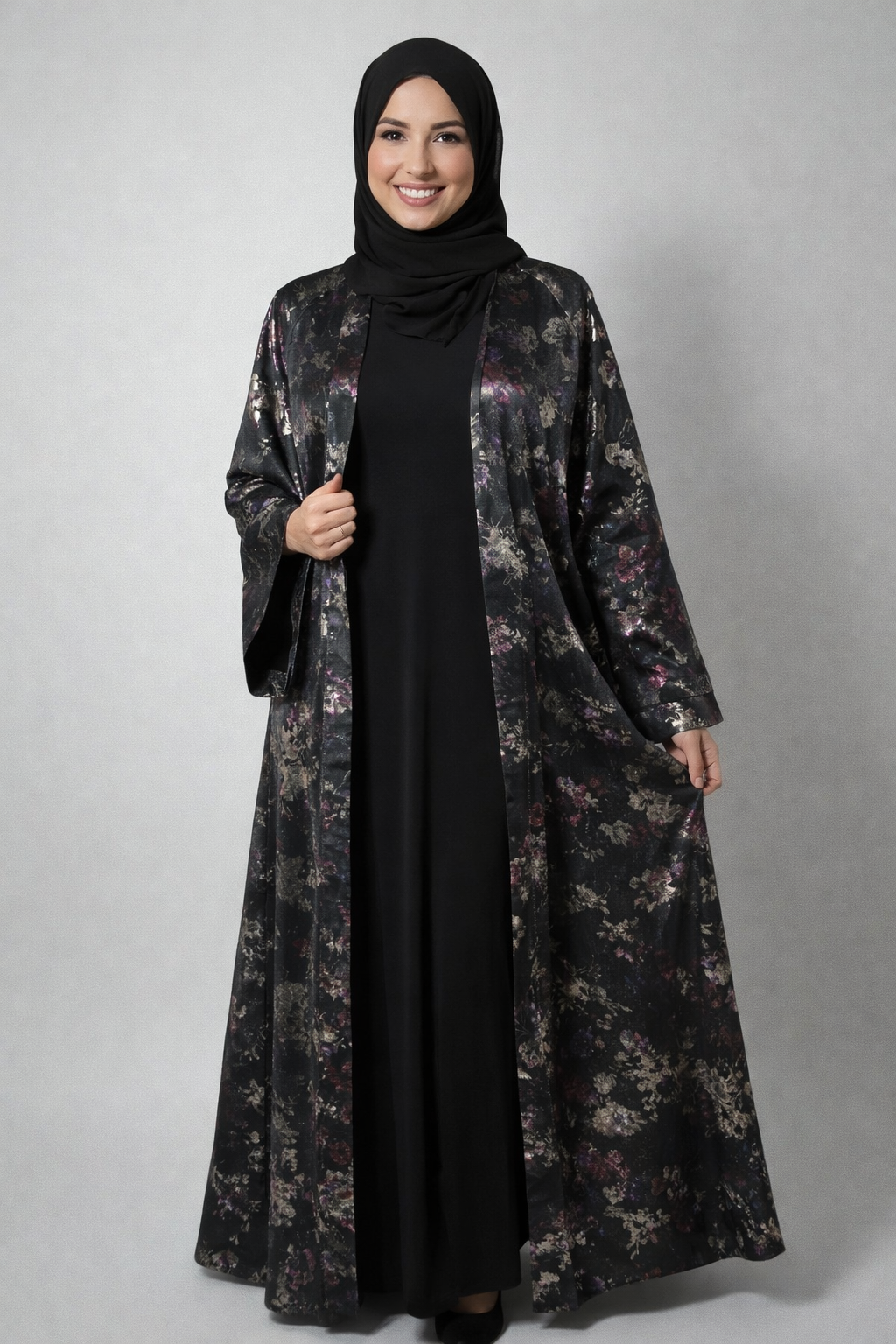 Abaya Satinee Style Japonais - Collection dubai
