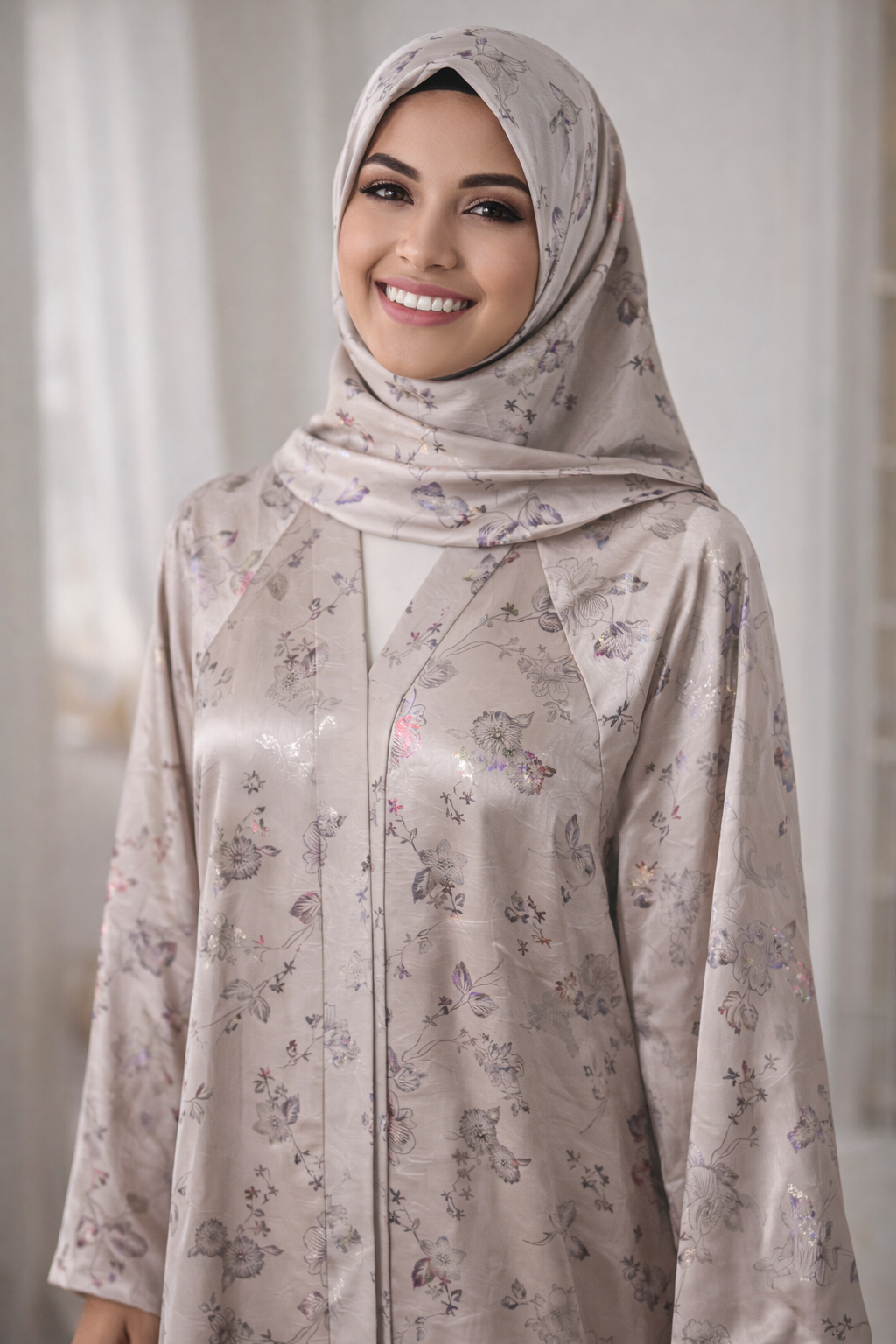 Abaya Nacre style japonais - collection Dubai
