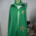 Cape Royale Enfant Crêpe Premium Vert - Collection Maroc Prestige