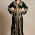 Caftan Maria Noir – Sophistication Absolue & Élégance Marocaine
