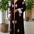 Luxury 4-Piece Velvet Kimono - Prestige Bordeaux