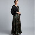 Ensemble Haut Noir & Jupe Brocart Or multicolore