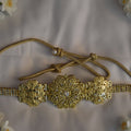 Ceinture Enfant Argent 3 Fleurs - Accessoire Marocain de Luxe