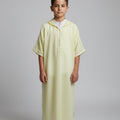 Djellaba Jaune Garçon – Tenue Traditionnelle Marocaine