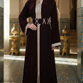 Caftan Col Montant Violet - Velours Prestige
