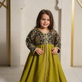 Robe Sari Vert Noir Enfant - Tenue Fille 3 ans