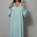 Jellaba Bleu Ciel - Élégance Marocaine Traditionnelle