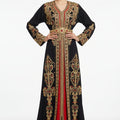 Takchita Perle Noir et Rouge - Robe Marocaine Luxe