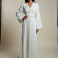 Caftan MALAIK Brodé Blanc - Caftan Marocain de Luxe