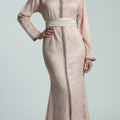 Pink Lace Mermaid Caftan - Moroccan Luxury