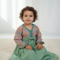 Robe Sari Vert Eau Baby - Robe Marocaine de Luxe