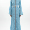 Blue Lace Mermaid Kaftan - Moroccan Luxury