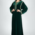 Gandoura Velours Vert Royal – Broderies Dorées