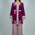 Jabador Fushia Rose Femme - Ensemble 3 Pièces Velours et Crêpe
