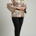 Violet Gold Brocade Jacket - Moroccan Elegance