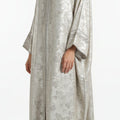 Abaya Snake satinée Argent - collection dubai
