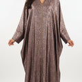 Abaya Snake Cuivre avec son foulard assorti
