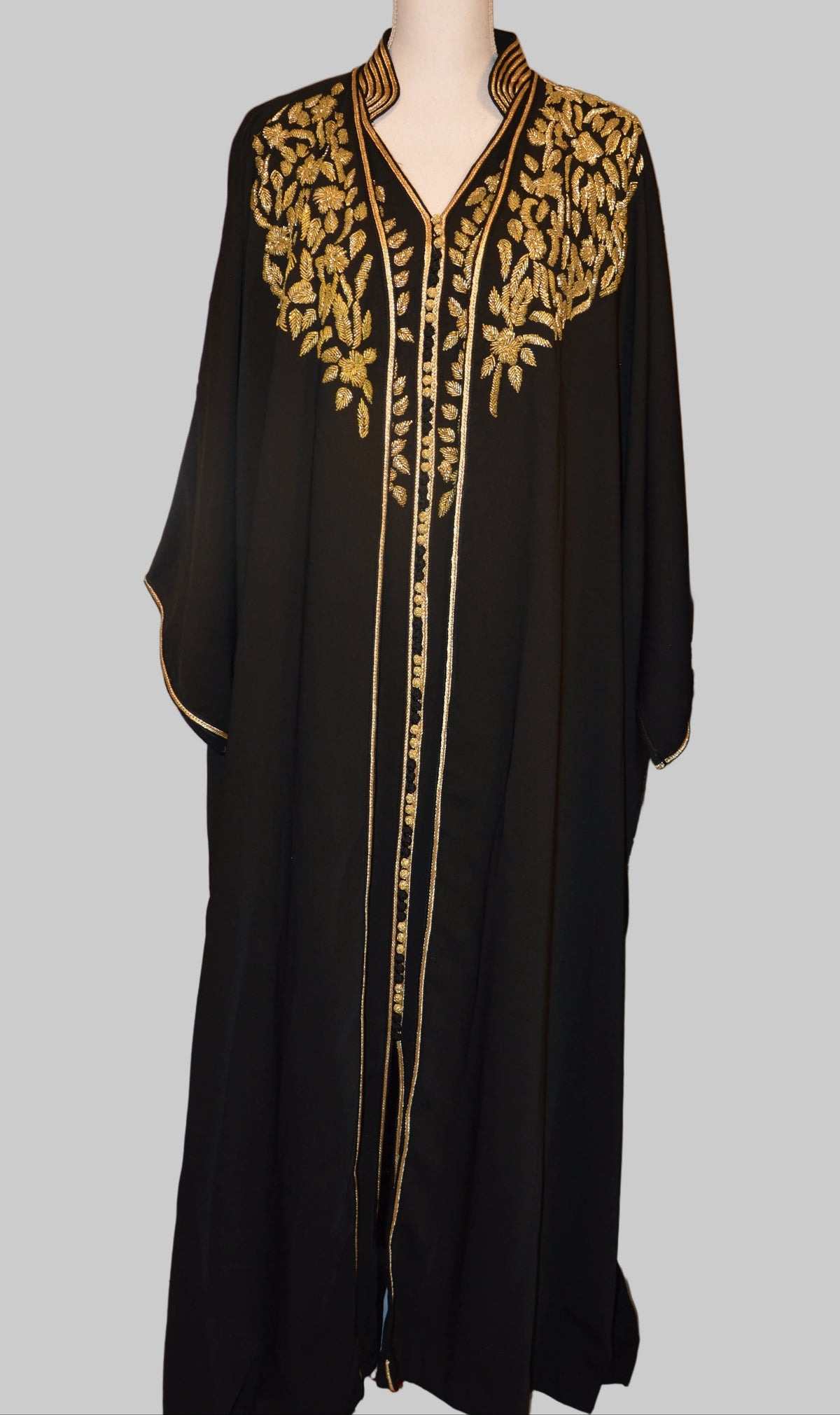Kimono Perlé Noir Premium - Élégance Prestige