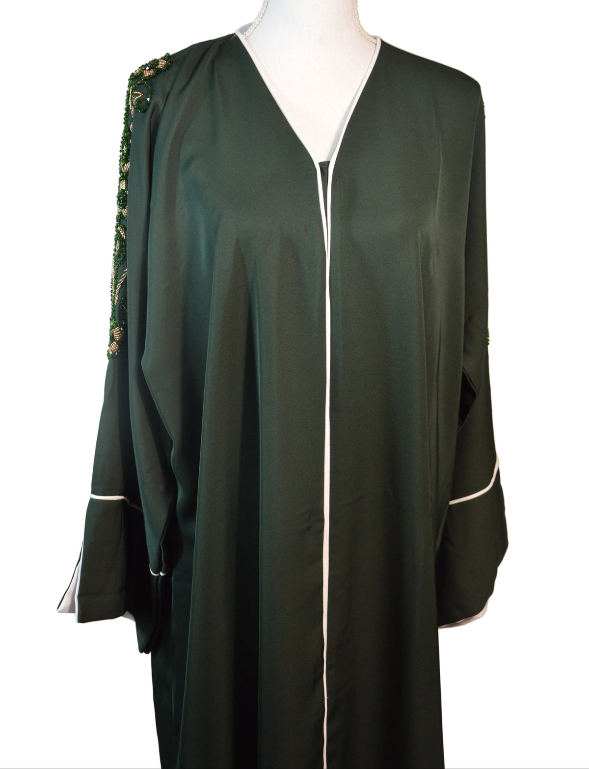 Abaya Perlé Vert - collection dubai