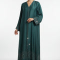 Abaya Vert Brillant - Élégance Émeraude