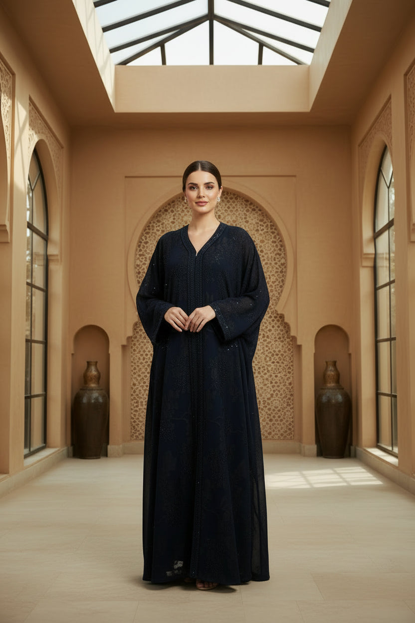 Abaya Noir Scintillant