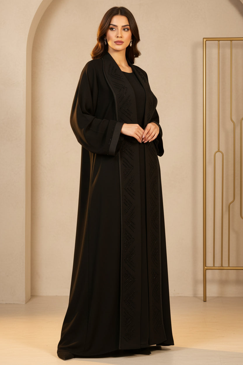 Abaya Veste Noir Style Blazer