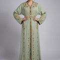 Takchita Nacrée Verte – Splendeur & Artisanat Marocain d’Exception
