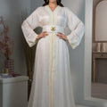 Caftan Organza blanc satiné