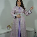 Gold & purple brocade Takchita - ZEYNAYA PRESTIGE
