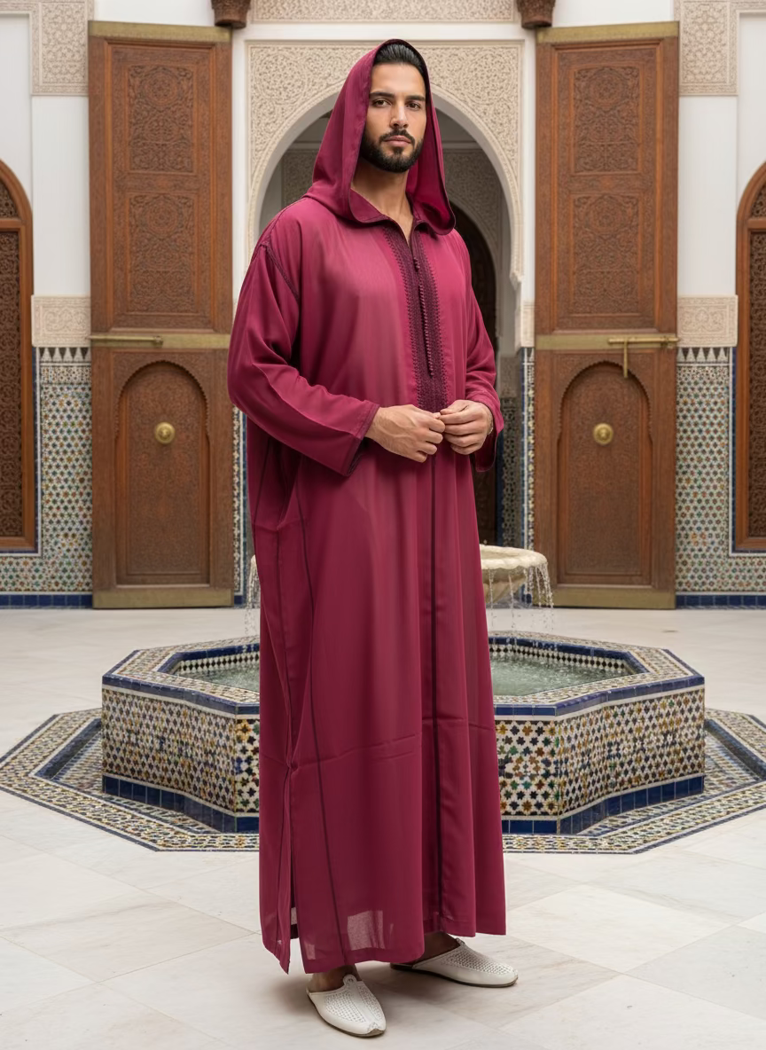 Djellaba Bordeaux