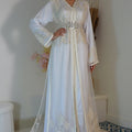 Takchita de la mariée Haute Couture - finement brodée et perlée